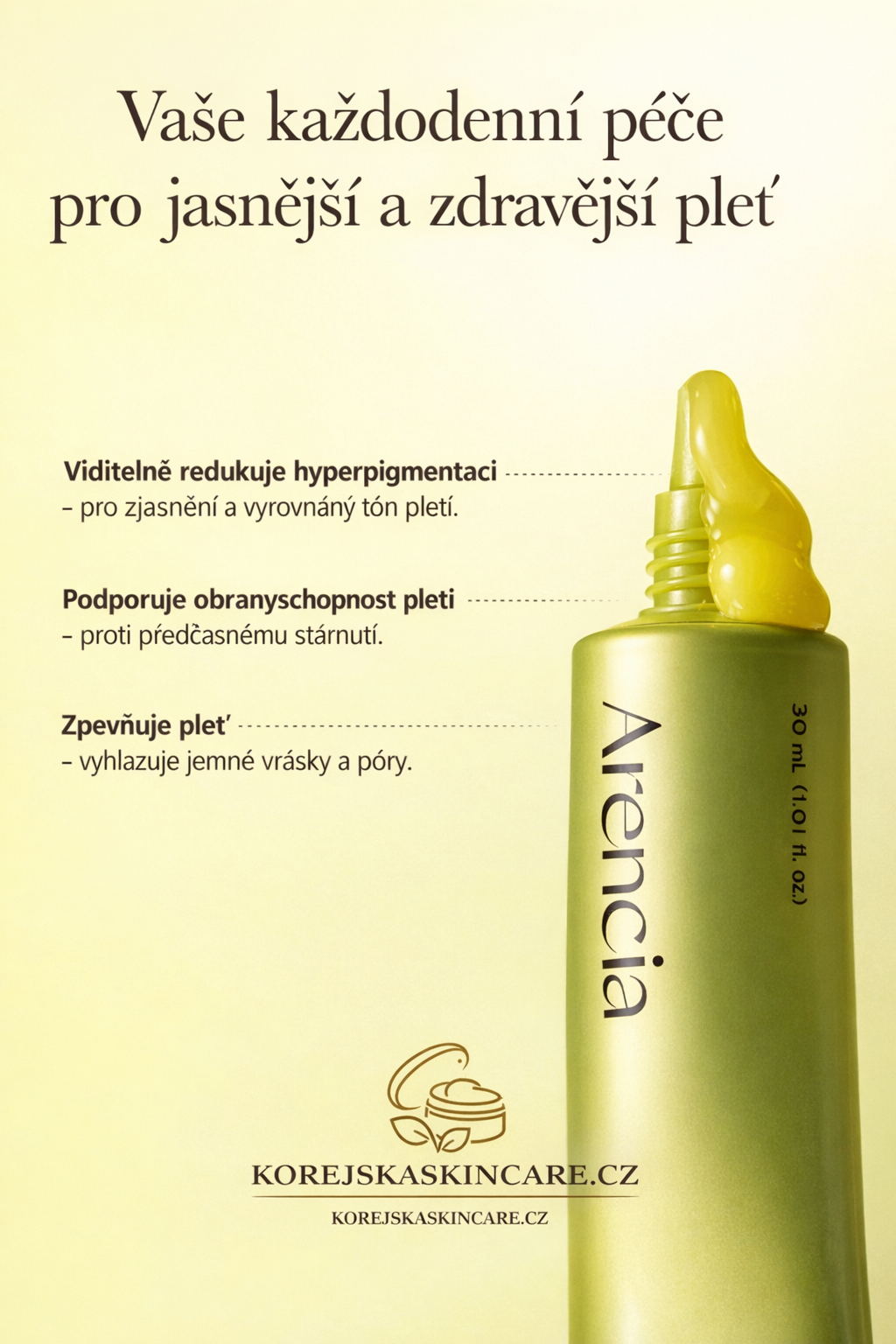Arencia - Vitamin C Booster Shot 30 ml  Rozjasňující sérum s vitamínem C (1)